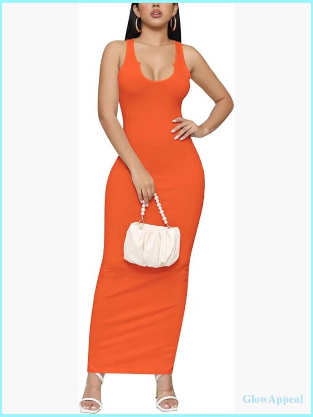 Bodycon Maxi Dress Women Summer Casual Fitted Tank Dress Club Party Beach